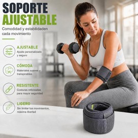 2 PCS Codera Ajustable, Codo de Tenista, Codera para Tendinitis, Aliviar el Dolor del Codo, Soporte Óptimo para Codos, Transpirables, Resistentes para Deporte (2 PCS Gris)