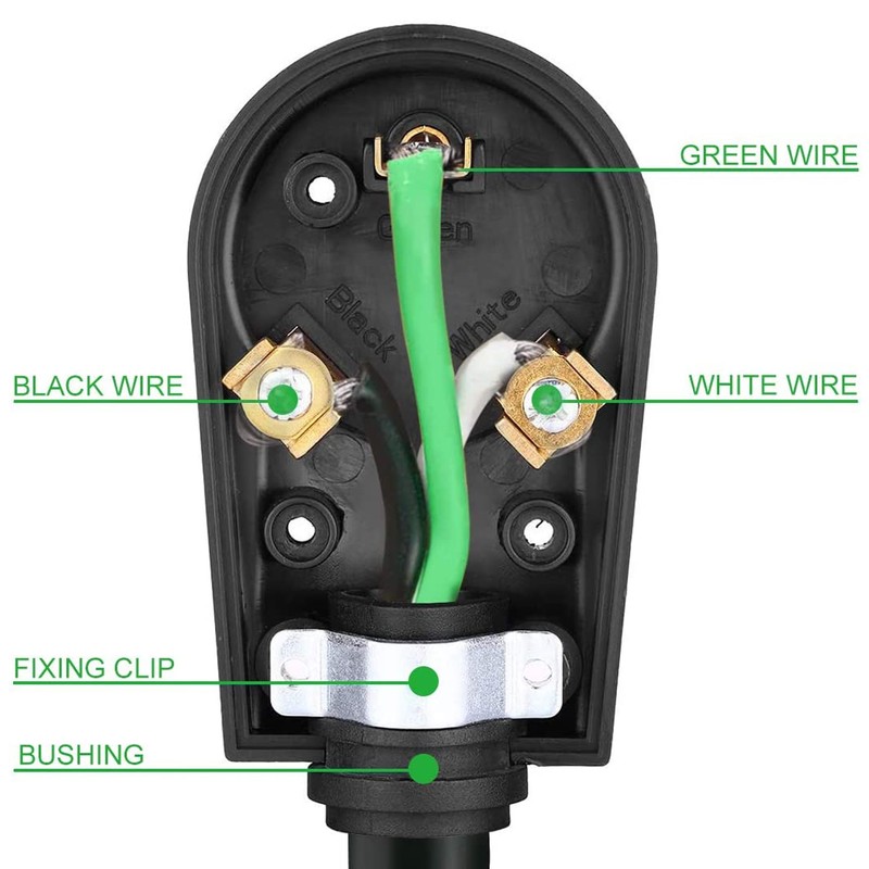 30A Male Plug Electrical Adapter with Ergonomic Grip Handle for