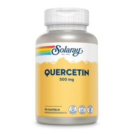 Solaray Quercetin | 500 mg pro Kapsel | 90 Kapseln | laborgeprüft | vegan | glutenfrei | ohne Gentechnik | Nahrungsergänzungsmittel mit Bioflavonoiden | Verbesserung der Aufnahme von Vitamin C