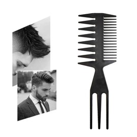 Men's Comb, 3-in-1 Plastic Combs, 3-in-1 Professional Styling Comb, Antistatic Comb, Oil Head Comb, Multifunctional Men's Comb Made of Plastic for Home and Hairdressing Salon
