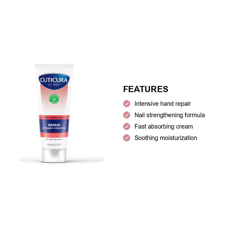 Cuticura Repair Hand & Nail Cream 75ml - Pack of