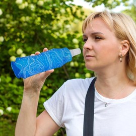 Travel Bottles,Portable Foldable Water Bottles - Foldable Lightweight Soft Cups for Cycling Hiking Sports Traveling Backpacking Running