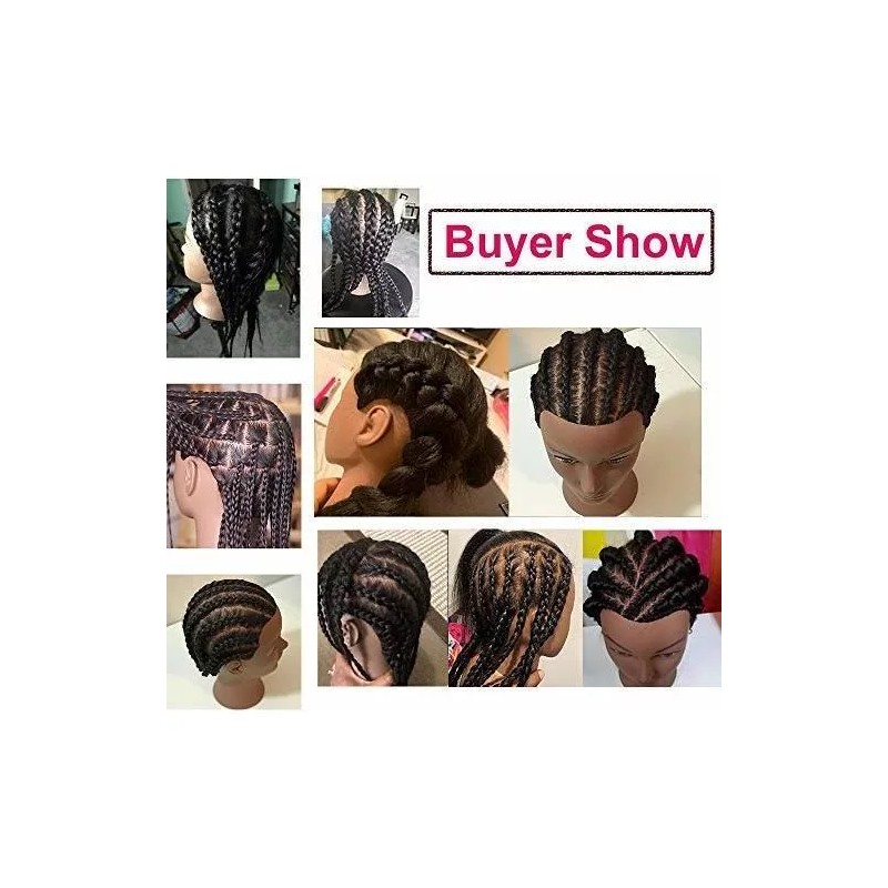 Pinzer Maniqui Cabeza Cabello Natural Negro 40 Cm Pinzer