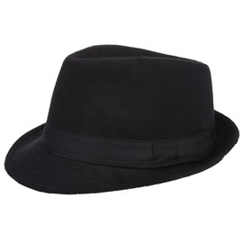 Unisex Fedora Hat Felt Trilby Hat Classic Bowler Cap Short Brim Jazz Hat Fascinators Panama Hat Vintage Top Hat Gentleman's Flat Hat Fashion Panama Sun Jazz Cap Derby Party Hat for Men Women 55-57CM