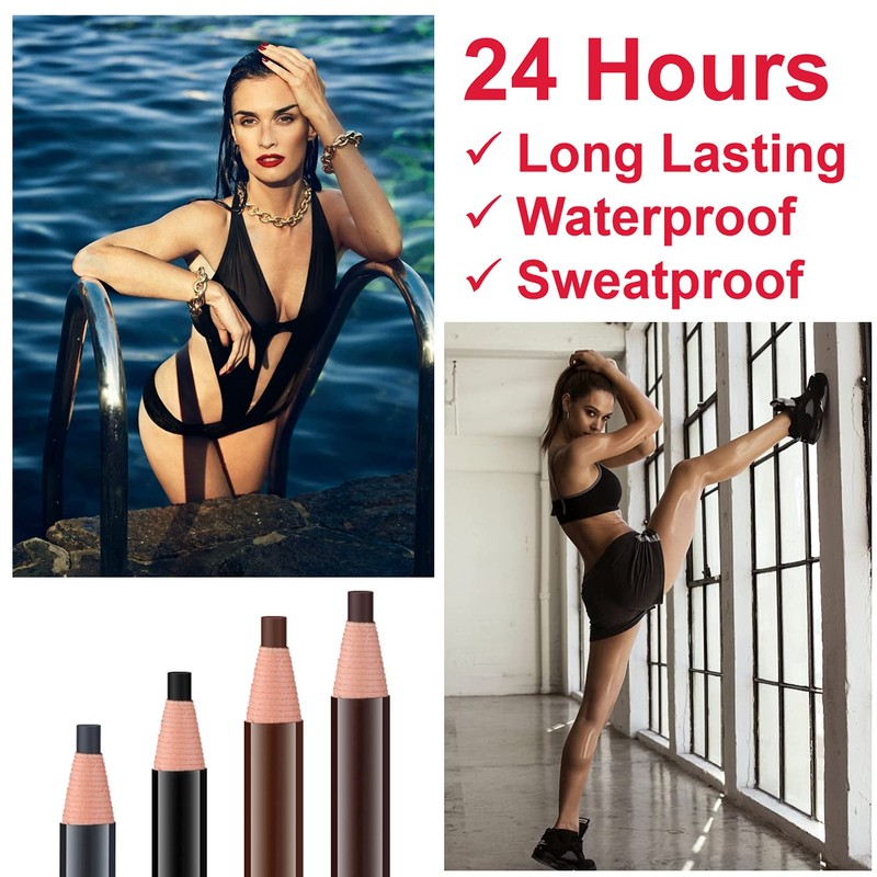 AWCCXMYM 5 Pcs Black Eyebrow Pencils for Women with Sharpener