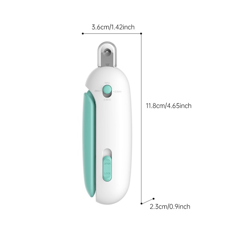 Petgravity Cat Nail Clipper, Adjustable 3-Size Trimming Hole with Hidden