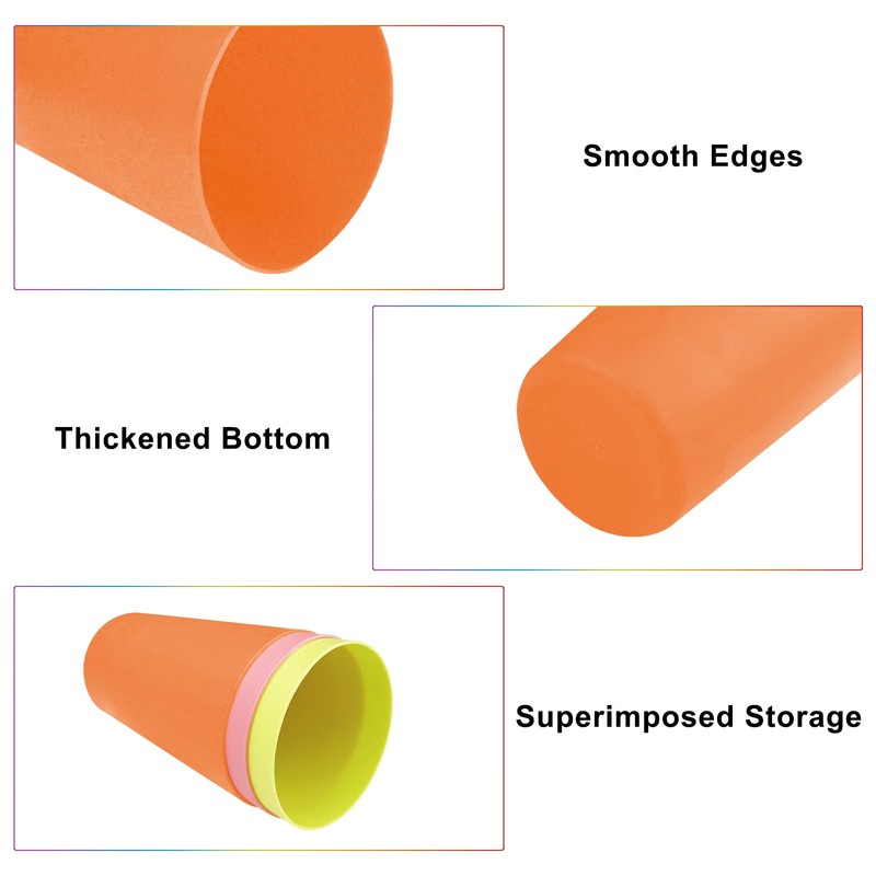 Elsrantor Pack of 30 Colourful Plastic Cups, Reusable, 10 Colours,