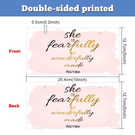 Inspirational Religious Wall Decor Christian Sign Bible Verse Decor Christian Wall Art Home Wall Decor Inspirational Christian Gift Hanging Wall Plaque Scripture Decor Religious Scripture Gifts