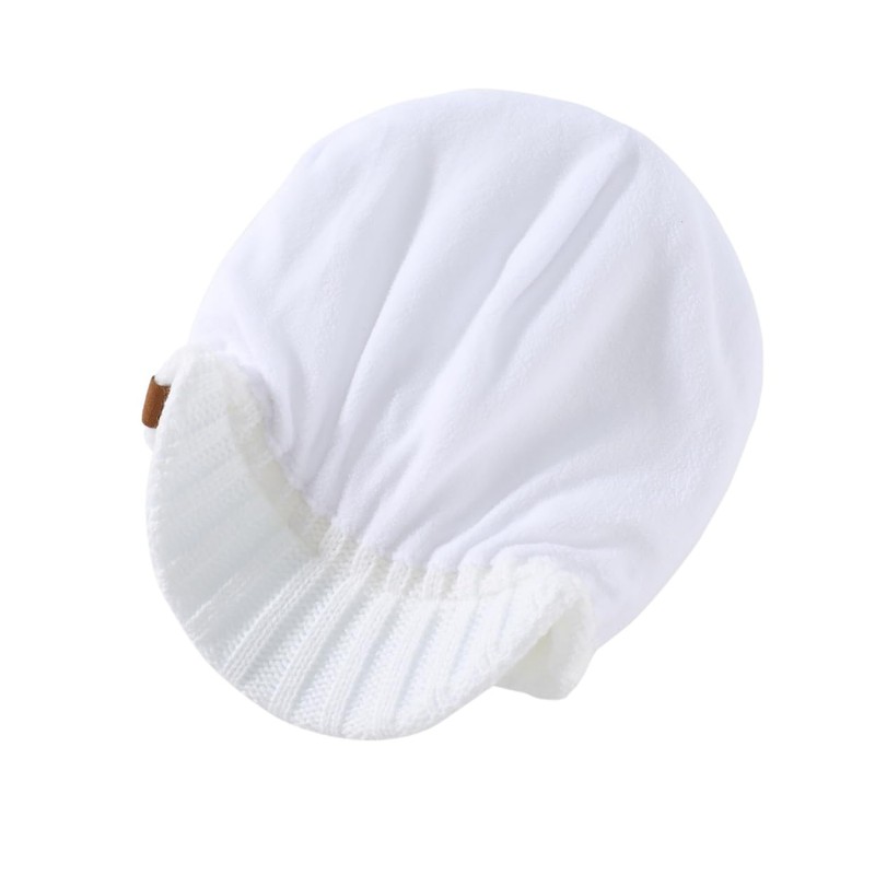 Magracy Mens Winter Hat with Visor and Thick Peak, White