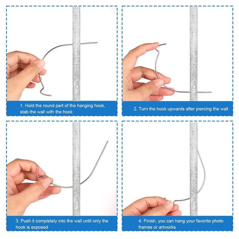 30pcs Super Hook Picture Hanger, Stainless Steel Monkey J Super