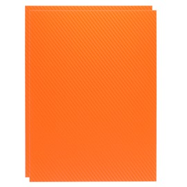 Rebower ABS Plastic Sheet 8 x 12 Inch,Flexible Plastic Sheets 1/12 Inch Thick Thermoplastic Sheet with Carbon Fiber Orange for DIY Crafts Decors 2Pcs