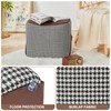Uniclinens Small Leather Ottoman Footrest with Handle, Brown Foot Stools,