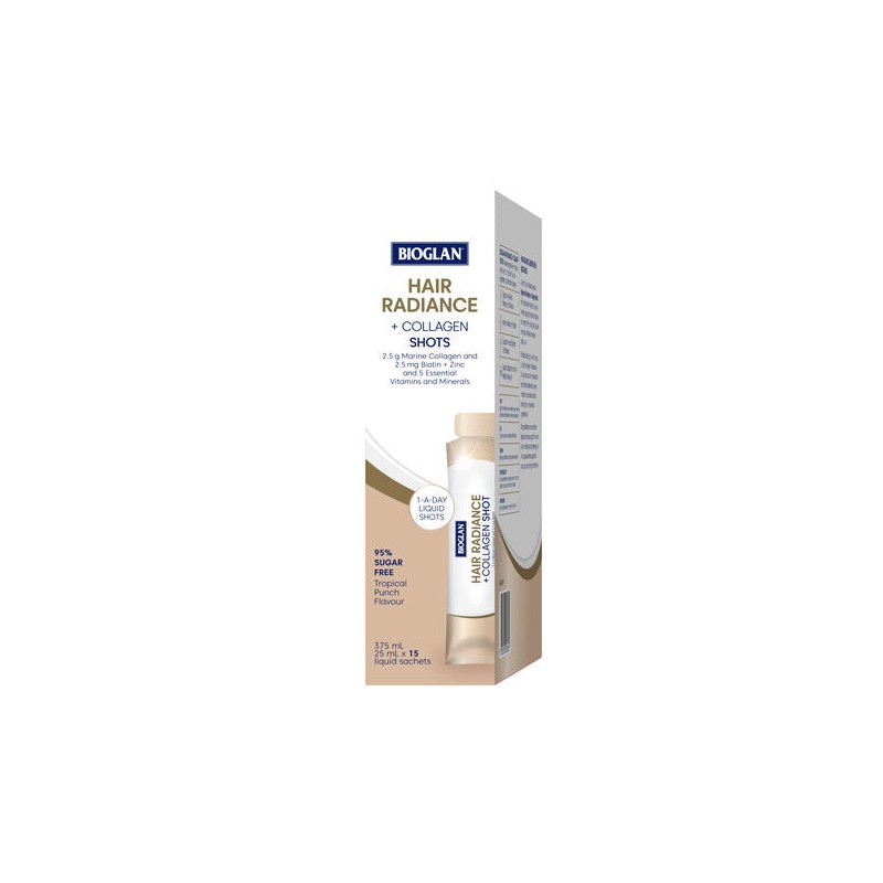 Bioglan Hair Radiance + Collagen Shots 15x25mL
