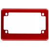 BestLicensePlateFrame Anodized Aluminum Motorcycle License Plate Frame - Red