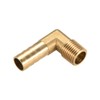 sourcing map Brass Barb Hose Fitting, 90 Degree Elbow 10mm