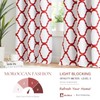 Melodieux Moroccan Printed Room Darkening Blackout Grommet Curtains for Bedroom