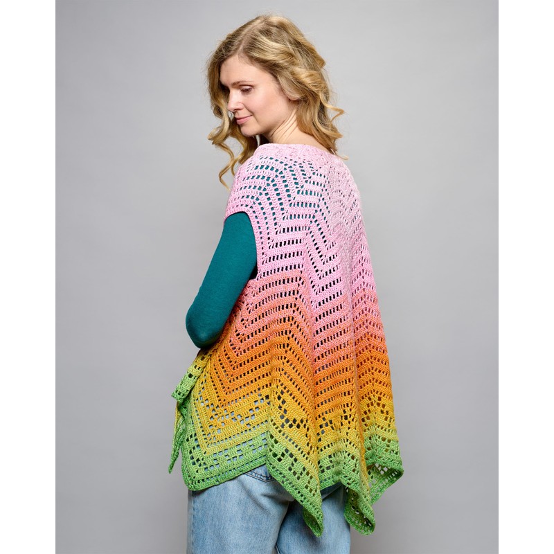 Bobbel Sweet Papaya Gradient Yarn Crochet Vest Set, 4-Ply 1500