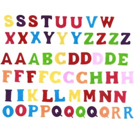 jojofuny 50 Unidades Letras del Alfabeto de Fieltro para Manualidades Reutilizables y Adhesivas, Material No Tejido y Fieltro para Decorar Flores y Moños Color Aleatorio Varios estilos