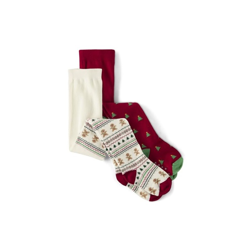 Gymboree,and Toddler Tights 2-Pack,Gingerbread Friends,2T-3T