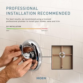 Moen Adler Chrome One-Handle Tub & Shower Faucet Multi-Function Showerhead, 82604