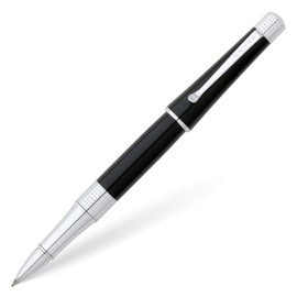 CROSS Beverly Black Lacquer Rollerball Pen with Polished Chrome Appointments incl. Premium Gift Box – Refillable Rollerball Pen