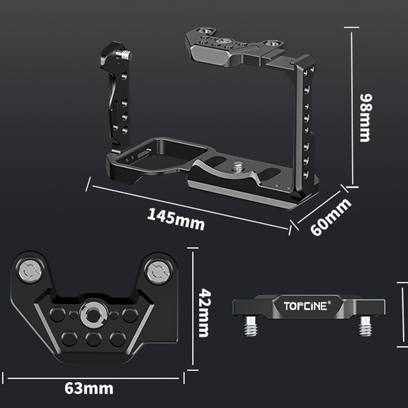 Topcine -Camera Cage for Sony FX3/FX30 with Multiple 1/4 and