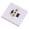VGA+High Definition Multimedia Interface 3RCA Wall Plate Panel Socket for