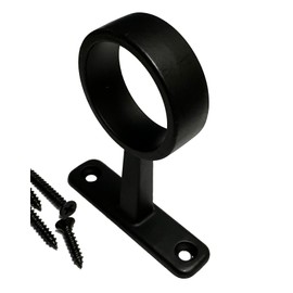 Desunia Die-Cast Mid Hanger for Black Round Closet Rod | 32mm Diameter | 1 Pack