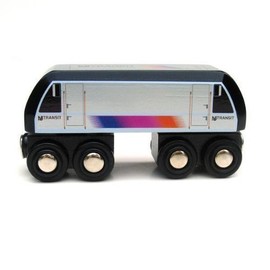 MUNI PALS Munipals New Jersey Transit Wooden Railway ALP-46 Locomotive Child Safe and Tested Wood Toy Train
