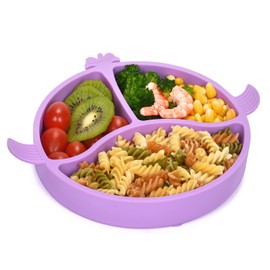 PARENTCARE Toddler Plates, Stay Put Baby Plates with Suction, Food Grade Silicone Plates for Toddler and Babies, Non Slip Self Feeding Supplies for Any Surface