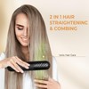 Cordless Hair Straightener Brush, Portable USB Rechargeable Travel Heat Comb,