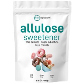 Allulose Sweetener, 3 Pounds (48 Ounces), Zero Calorie, Plant Based Sugar Alternative, No After Taste, Best for Coffee, Drinks, Tea, Cooking and Baking, Keto Diet and Vegan Friendly