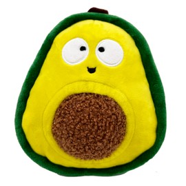 Huxley & Kent Interactive Plush Dog Toy w/Squeaker - Power Plush Treat Hiding Toy - Cute, Funny & Tough Puzzle Toys for Small & Large Dogs - Pop 'n Fetch Avocado, Large