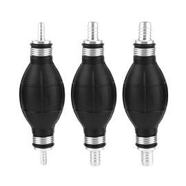 Primer Fuel Pump for Car Boat Marine Outboard Hand Primer Bulb Rubber + Aluminium Fuel Pump Line Hand Primer Bulb Gas in (6 mm)
