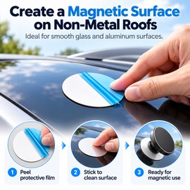 Metal Mounting Plate Sticker for Starlink Magnetic Mounts – Iron Attachment Plate for Aluminum & Glass Car Roof Setups