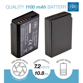 BM Premium 2-Pack of LP-E10 Batteries for Canon EOS Rebel T3, T5, T6, T7, Kiss X50, Kiss X70, EOS 1100D, EOS 1200D, EOS 1300D, EOS 2000D Digital Camera