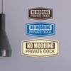 Fancy No Mooring Private Dock Sign (Blue) - Large