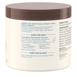 AVEENO Active Naturals Skin Relief Moisture Repair Cream, Intense Moisture 11 oz (Pack of 3)