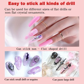 MAGIC ARMOR MAGIC ARMOR 2PCS Nail Rhinestone Glue Gel for Nails 60ML Gel Nail Glue for Rhinestones Gems Super Strong Bling Gel Press On Nails Fake Nails Gems Diamonds Jewelry Gel Decoration 3D Nail Art Cured Need