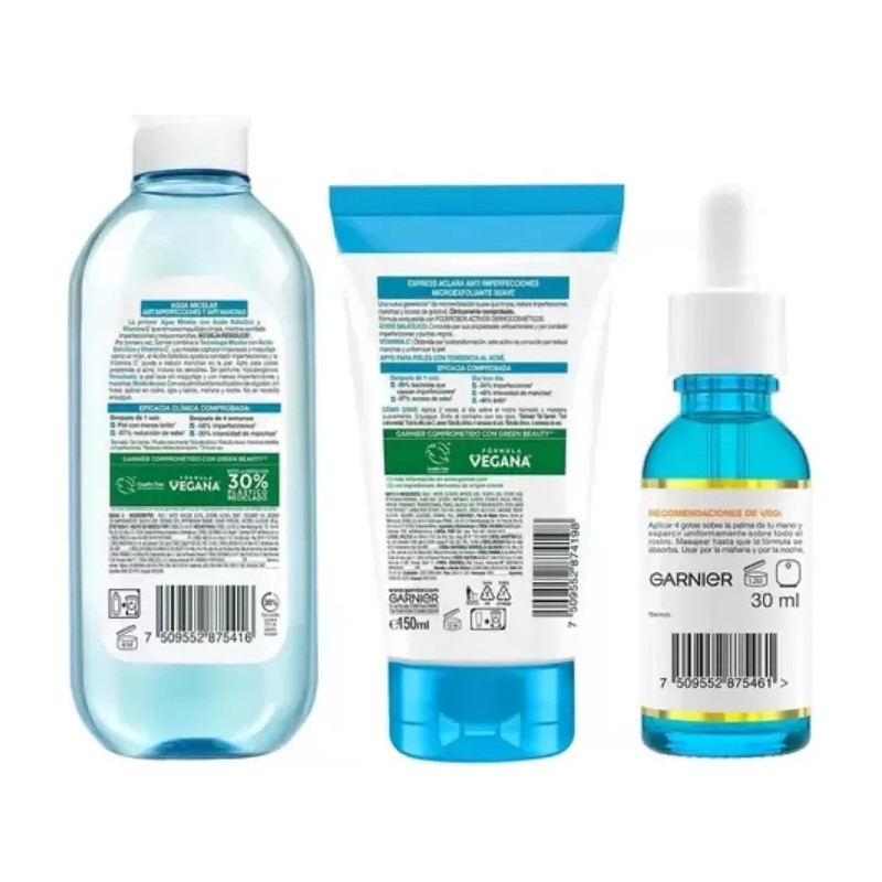 Kit Garnier Rutina Express Aclara Anti-imperfecciones