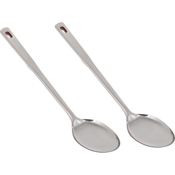 Metal Spoon for Buffet - Pack of 2 - Commercial Stainless Steel Serving Spoons - Large Cooking Skimmer