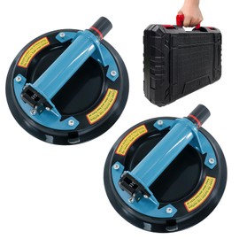 2 Pack 8“ Suction Cups for Glass,Heavy Duty Glass Suction Cups to Lift Large Glass,Max Load 880lbs Window Suction Cups,Powerful Industrial Glass Tile Suction Cup Tool for Glass,Granite