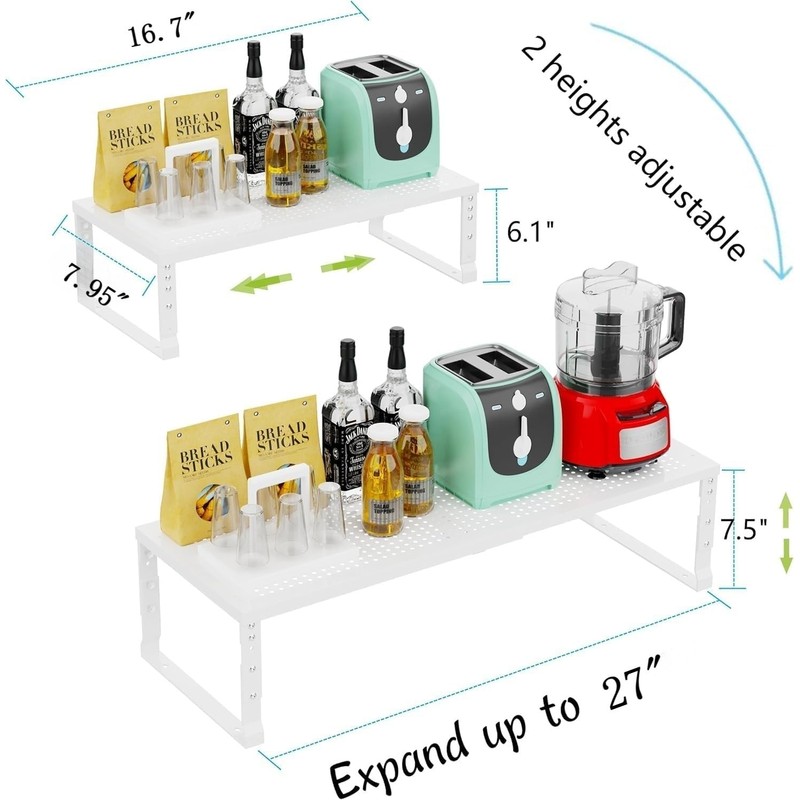 Jojocross Expandable Cabinet Shelf Organizer Storage Spice Rack Shelves for