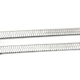 Skcess Stainless Steel Chain for Men, Men's Chain Herringbone Lobster Claw Necklace Men Accessories Jewellery Gifts for Boyfriend, Stainless Steel, No Gemstone