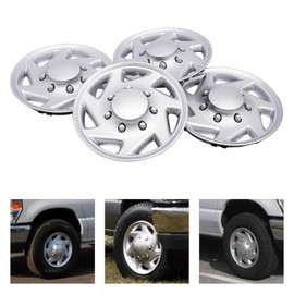 4 PCS 16" Hubcaps Wheel Covers for 1999-2018Ford Econoline E250 E350 E450 OEM F8UZ1130AA, F7UZ1130AA, F8UA1130AA, F8UAAA, F7UA1130AA, F7UAAA, 4C2Z1130BA, 4C241130BA (Silver -4 PCS)