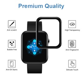 YIFNTANG 4 Pack Screen Protector for Ticwatch GTH Pro/GTH, HD Clear, Anti Scratch, Anti Fingerprint