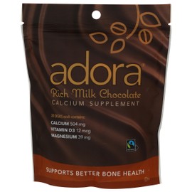 Adora, Calcium Disks Milk Chocolate, 30 Count