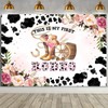 West Cowgirl Theme Birthday Party Background This is My First