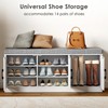 Suuiwau 3-Tier Shoe Storage Bench with Adjustable Shelf, Large Capacity