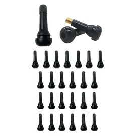 Muxkenper 25PCS TR414 Tire Valve Stems Black Rubber Snap-in Tire Valve Stem for Tubeless 0.453 Inch 11.5mm Rim Holes on Standard Vehicle Tires (TR414-25pcs)
